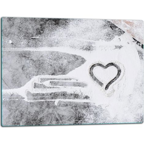Tagliere della lastra di vetro 52x40 cuore (1/5)