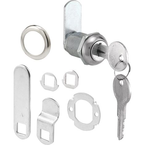 Serrure de tiroir et d'armoire, 7/8", acier inoxydable, 9/16", panneau max (1/4)