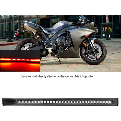 Bande lumineuse LED universelle 48 SMD pour moto, feu stop, clignotant, gaine étanche, feu arrière de plaque d'immatriculation. (1/5)