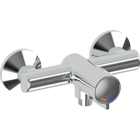 Zeitgesteuerte Brausebatterie 25 Sek. mit Blockierverhinderer Serie MINIMAL Idral 08537-30F  Verchromt - Messing