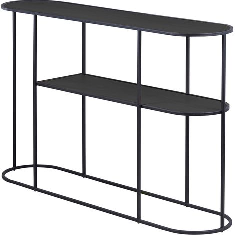 Console étagère à droite 120x30x76 cm en acier noir - AXLE