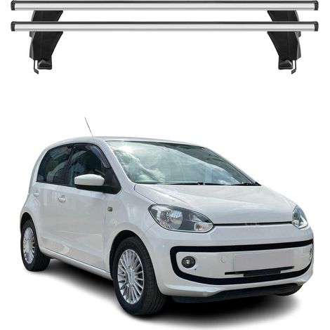 OMAC Dachträger Querträger Alu für VW Up 2011-2023 – Abschließbar – T-Nut – City-Crash-getestet – Max. 50 kg Silber (1/5)