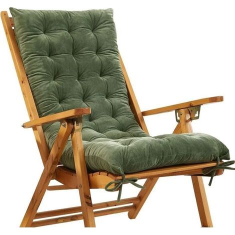 Galette de chaise Coussin Chaise Jardin – Coussin Exterieur Confortable et épais - Idéal pour intérieur et extérieur - 48X150cm - Vert