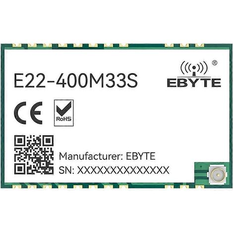 Module émetteur-récepteur RF sans fil LoRa 433 MHz EBYTE SX1268 E22-400M33S, faible consommation 33 dBm, longue portée 16 km, montage CMS/trous estampés (1/5)