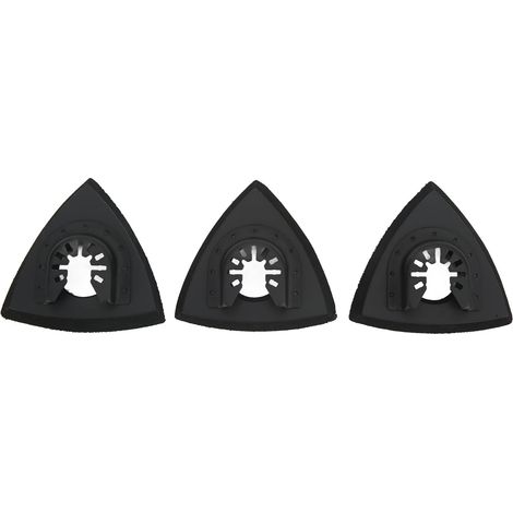 3-teiliges Set mit oszillierenden Schleifpads, Dreiecken und einem Schnellwechselsystem für Multifunktionswerkzeuge als Ersatzteil (1/5)