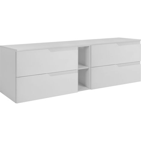 Waschtischunterschrank 140 cm - Weiß - Modernes Design - Hochwertige Materialien