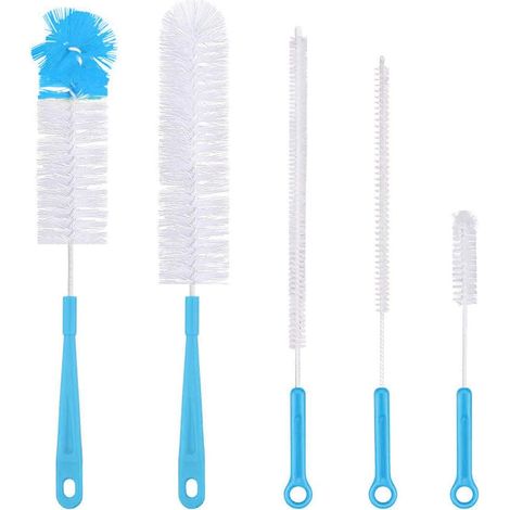 Jiajia AI, brosse de nettoyage de bouteille ensemble brosses à, 5pcs pour jardin, terrasse et extérieur (1/5)
