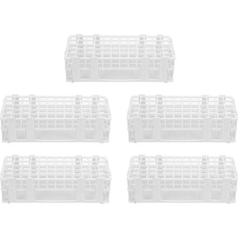 5er-Set Kunststoff-Reagenzglasständer mit 60 Löchern, abnehmbarer Probenflaschenständer für Labore (16 x 16 mm)