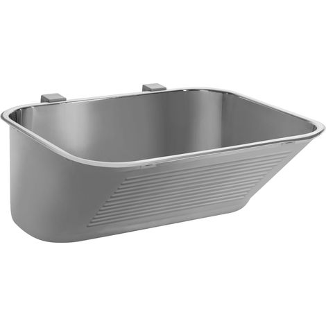 Ausgussbecken 1-Becken Einbau oder Wandmontage, Satin