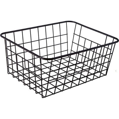 Paniers de rangement en fil métallique, bacs de décoration pour la maison, placards de cuisine, garde-manger, salle de bain, buanderie, réfrigérateur (1/5)