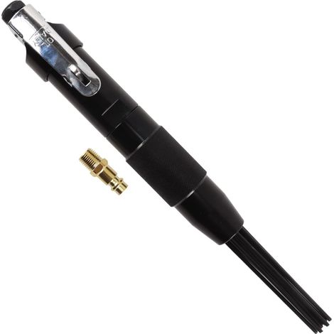 Mini Pneumatic Descaler with Needles for Rust Removal, 12 3mm Steel Needles, 4000 RPM, 4.0 CFM 90 PSI, for Tight Spaces (1/5)