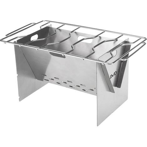 Lixada Tragbarer, faltbarer Edelstahl-Holzofen für Outdoor-Camping, Wandern und Kochen