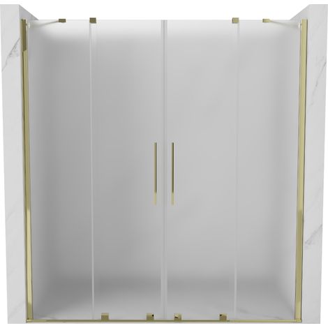 Mexen Velar Duo porte de douche coulissante 180 cm, givré, or - 871-180-000-32-50 (1/5)