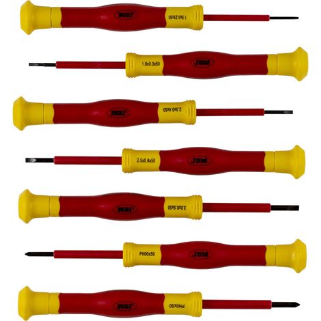 Utensile per elettricista JBM insulated screwdriver set isolato 1000 V 7 pezzi