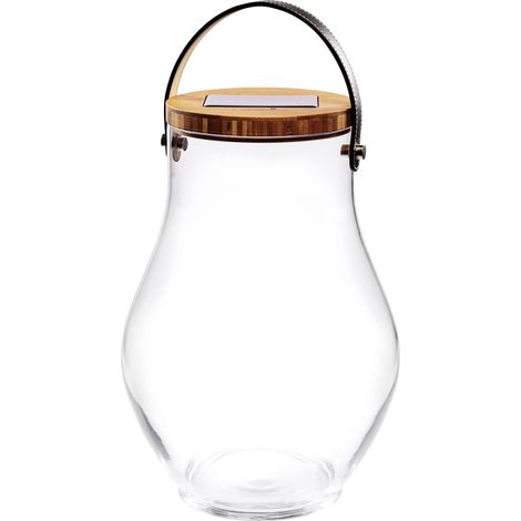 Krinner Deco Glass "Bold" 22520 Luminaire décoratif LED blanc chaud transparent(e), bambou, noir X483971 (1/5)