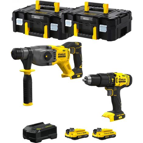 STANLEY FatMax Kit SVK200 (SFMCH900 + SFMCD711 + 2 x 2,0 Ah + Cargador + 2 x TSTAK II) (1/5)