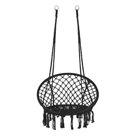SPRINGOS Columpio nido con flecos Columpio de macramé Diseño Columpio de jardín