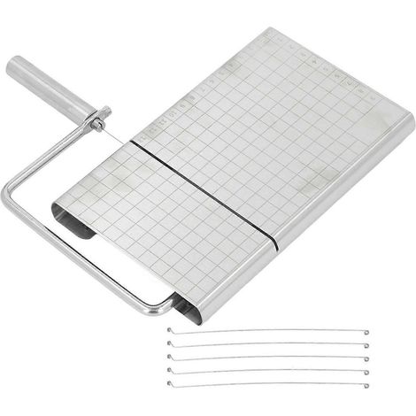 Planche à découper le fromage en acier inoxydable avec 5 fils de rechange, balance de précision multifonctionnelle pour cheddar