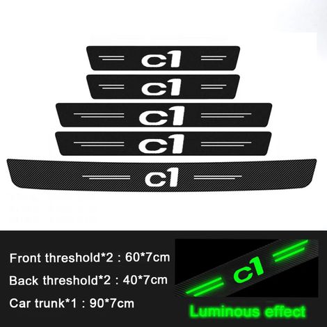 (5 pièces) Protections lumineuses de seuil de porte,de coffre et de pare-chocs arrière pour Citroën C1,Picasso,Berlingo,Elysée,C3 et Xsara (1/3)
