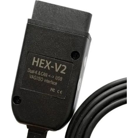 Câble de diagnostic - VCDS - Hex V2 - Compatible VW Audi Skoda Seat - Anglais + Français - Noir