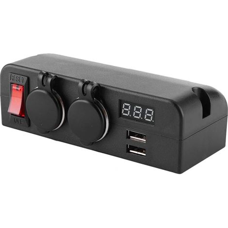 Adaptateur Allume-Cigare, Répartiteur Allume-Cigare de Voiture Répartiteur de Chargeur de Voiture ABS avec Voyant Lumineux pour Voiture (1/4)