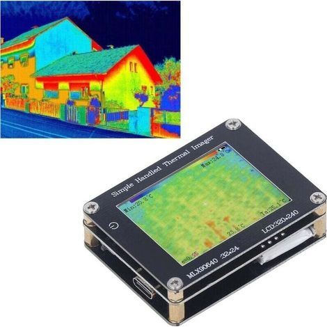 Caméra thermique infrarouge 2 pouces – Plage de mesure -40 à 300 ℃ – Taux de rafraîchissement 8 Hz – Coque en époxy FR4 robuste (1/5)