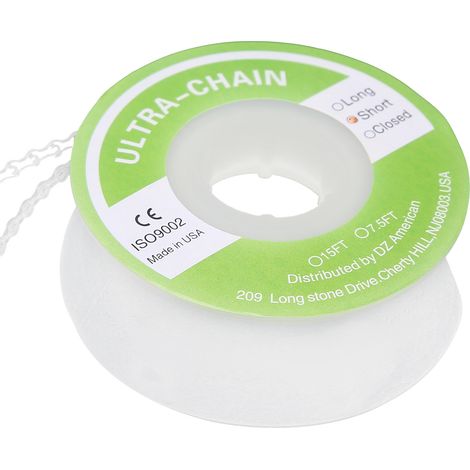 Chaîne orthodontique élastique flexible en caoutchouc, accessoire dentaire pour appareil orthodontique, distance moyenne (1/5)
