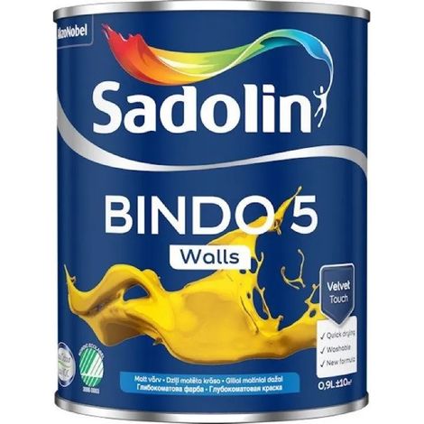 Pintura Sadolin bindo 5 bw secado rápido lavable (1/2)