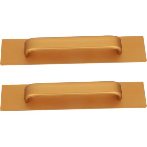 Schrankgriffe 2 Stück goldfarbene Aluminiumlegierung kein