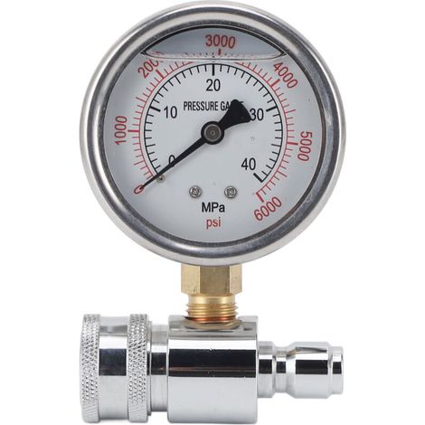 Jauge de nettoyeur haute pression 6000psi, haute pression 3/8 pouces, pièces à connexion rapide, accessoires (1/5)