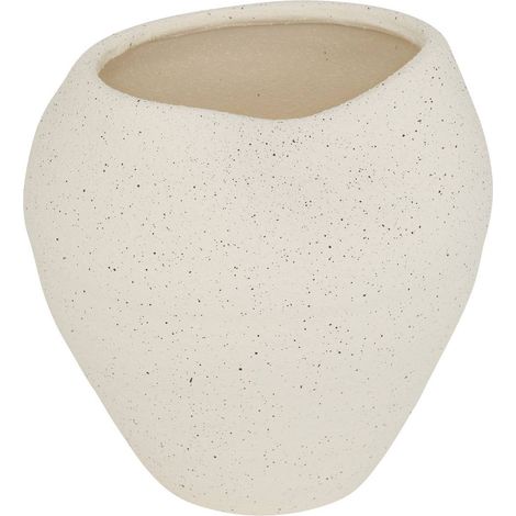 Jarrón Sien H23,5cm gres blanco - Atmosphera créateur d'intérieur
