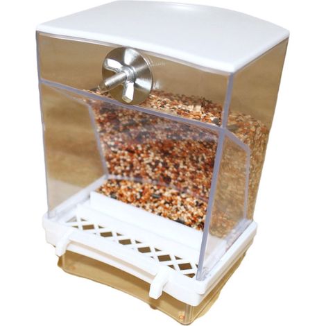 Distributeur Alimentaire Pour Oiseaux - Design Semi-Circulaire Anti-Balancement Et Anti-Éclaboussure - Pour Perroquets Et Petits Oiseaux - Capacité Élevée - 1 Pièce (1/5)