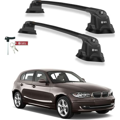 TURTLE kompatibel mit Bmw 1-Series (E87) 2004-2011 Dachträger Air3 Schwarz (1/5)