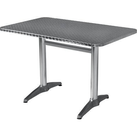 Tavolo Bar Rettangolare 110 x 70 Centimetri Tavolo in Alluminio per Street food e Trattorie (1/3)