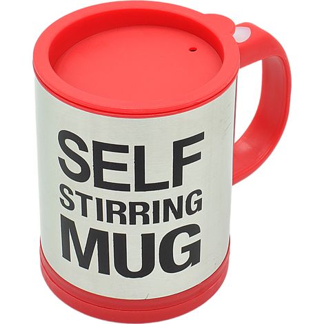 Tazza termica automescolante per caffè/tè, rossa, 350 ml (1/5)