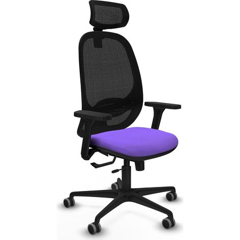 Chaise de bureau piqueras y crespo Cilanco noir accoudoirs réglables (1/2)