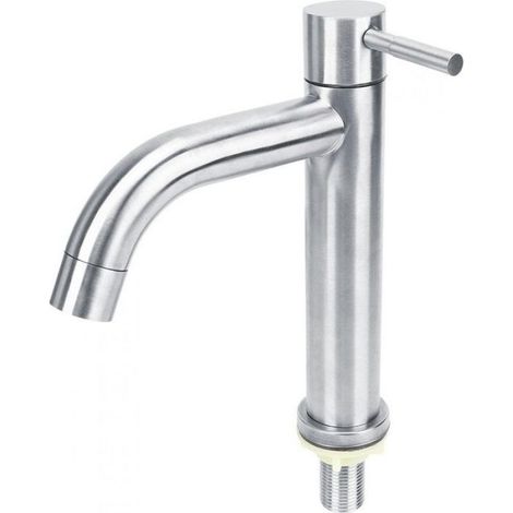 Robinet De Salle De Bain - Acier Inoxydable 304 - Levier Simple - Pour Lavabo Et Toilettes - 1 Pièce (1/5)