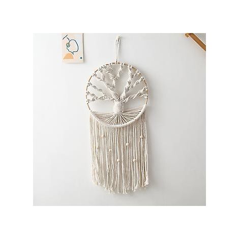 Décoration murale bohème, attrape-rêves en coton fait main, pour chambre, salon ou décoration intérieure. (1/2)