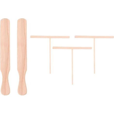 5-teiliges Holzset inklusive Pfannenwender und Crêpereibe (1/3)