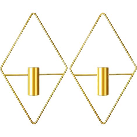Nazalus-Sale Blumentöpfe zum Aufhängen aus Metall für Zimmerpflanzen, moderner geometrischer Übertopf in Rautenform für die Wanddekoration im Zuhause, Büro, Vase zum Aufhängen aus Metall, 2er-Set