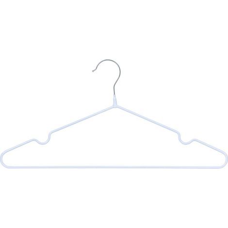 Sascha weiße, 20-teilige, rutschfeste und platzsparende Metallkleiderbügel mit drehbaren Haken, schlankes Design für Hosen und Röcke, leicht und kompakt, ideal zur Organisation Ihrer Garderobe (1/5)