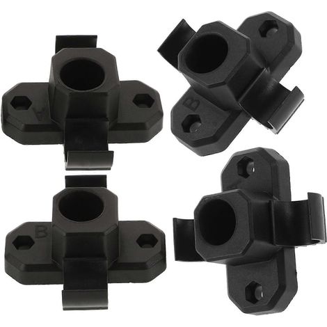 Connecteurs pour pieds de table d'extérieur, pour relier les pieds de meubles, lot de 4, en plastique noir. (1/5)
