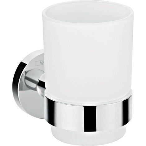 Hansgrohe Logis Bathroom Toothbrush Holder Tumbler Wall Mounted Chrome Modern