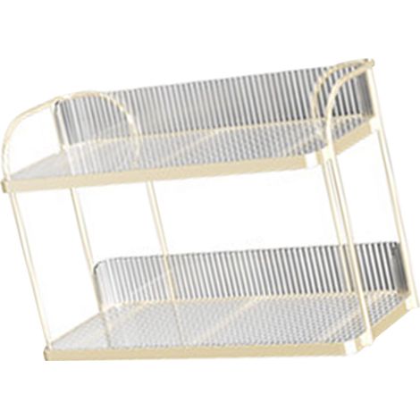 Transparenter, zweistöckiger Kosmetikhalter, Schreibtisch-Organizer für Accessoires, Aufbewahrung im Schlafzimmer (1/5)