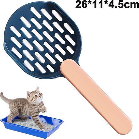 Cuillère À Litière Pour Chat - Base À Multi-Angles - Poignée Ergonomique Anti-Dérapante - Dimensions 26 X 11 X 4,5 Cm - 1 Pièce (1/5)