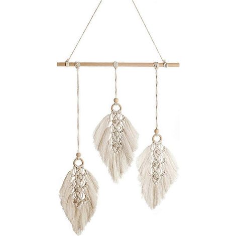 Tapiz tejido para colgar en la pared, decoración bohemia para el hogar, tapiz bohemio con borlas y encaje, decoración colgante.