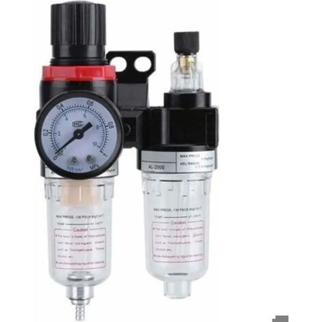 Séparateur huile-eau 1/4", régulateur-lubrificateur de filtre à air avec piège à humidité pour compresseur (1/5)