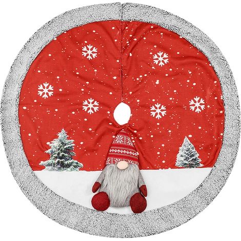 Tapis de sapin de Noël en lin, napperon de sapin de Noël, bas de Noël, articles de décoration (1/5)