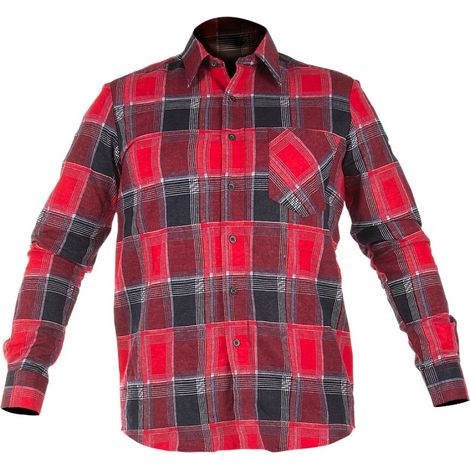Camisa de franela a cuadros rojos M LPKF1M 1 unidad. (1/5)