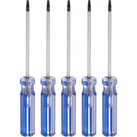 5pcs Tournevis Torx Magnétique 75mm T9 Acier Carbone Bleu (1/5)